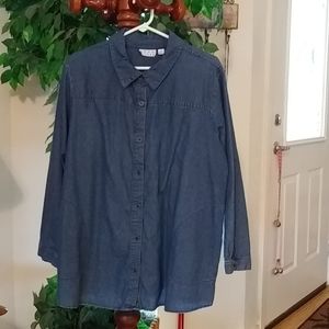 EUC Joan Rivers denim shirt
